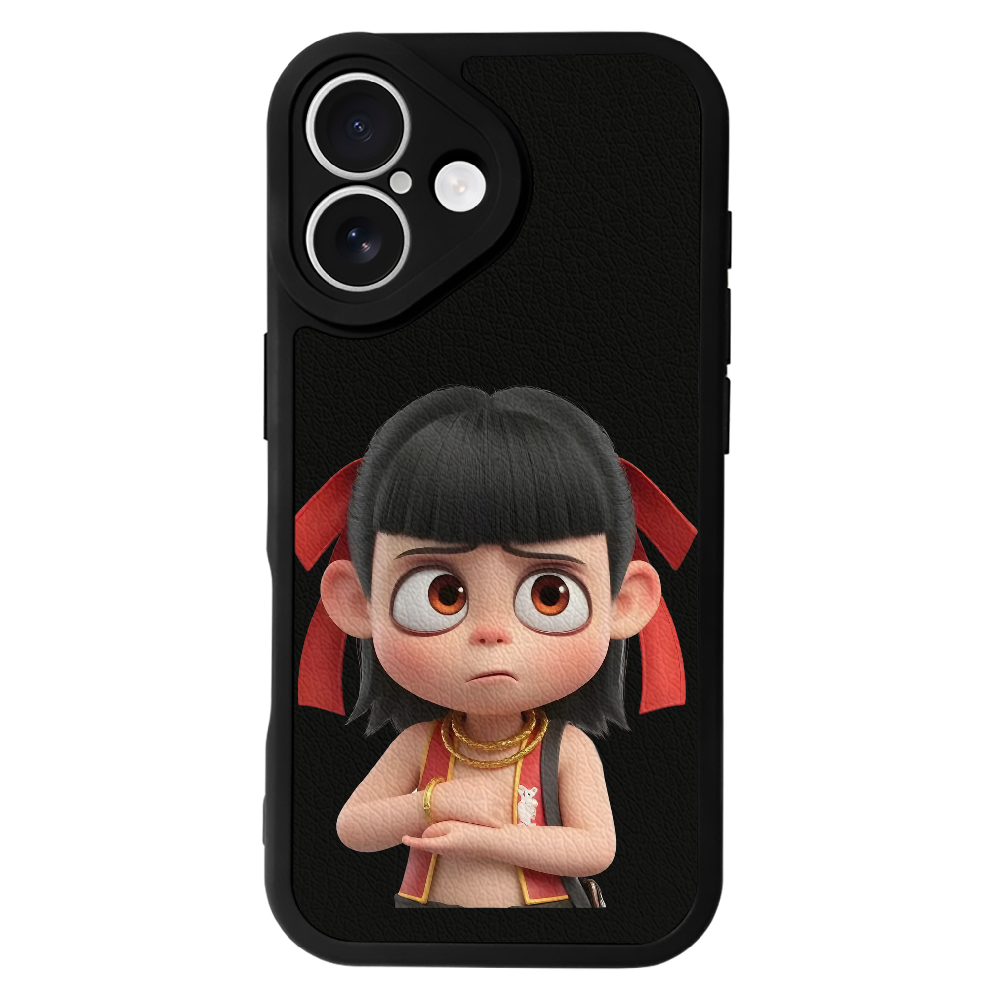 （画像用） Ne Zha 2 ナタ 魔童の大暴れ 【iPhone 16シリーズ対応】シリコンスマホケース（レザー調） 材質：シリコン